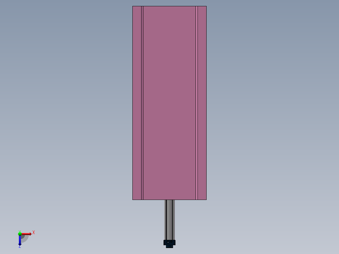 Q058-中型注塑机塑模装置结构设计【三维SolidWorks】俯视图