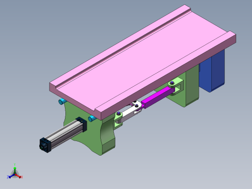 Q058-中型注塑机塑模装置结构设计【三维SolidWorks】正等轴测缩略图