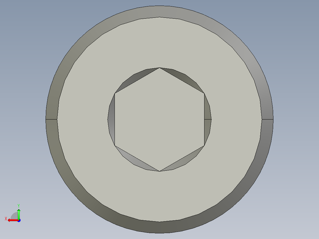 M2-M2 x 0.4mm Thread 14mm LONG SOCKET HEAD CAP SCREW.STEP后视图