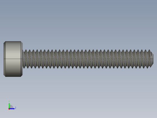 M2-M2 x 0.4mm Thread 14mm LONG SOCKET HEAD CAP SCREW.STEP左视缩略图