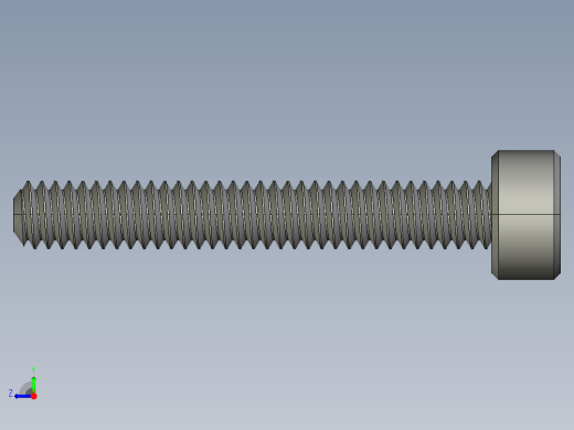 M2-M2 x 0.4mm Thread 14mm LONG SOCKET HEAD CAP SCREW.STEP右视缩略图