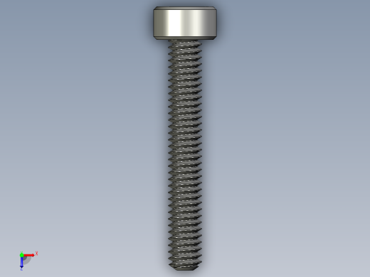 M2-M2 x 0.4mm Thread 14mm LONG SOCKET HEAD CAP SCREW.STEP俯视缩略图