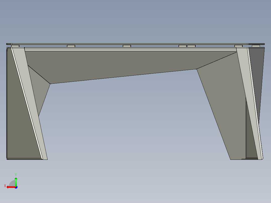 折纸书桌后视图
