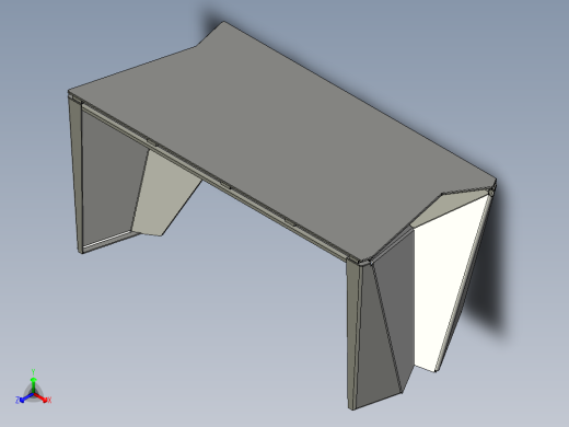 折纸书桌正等轴测缩略图