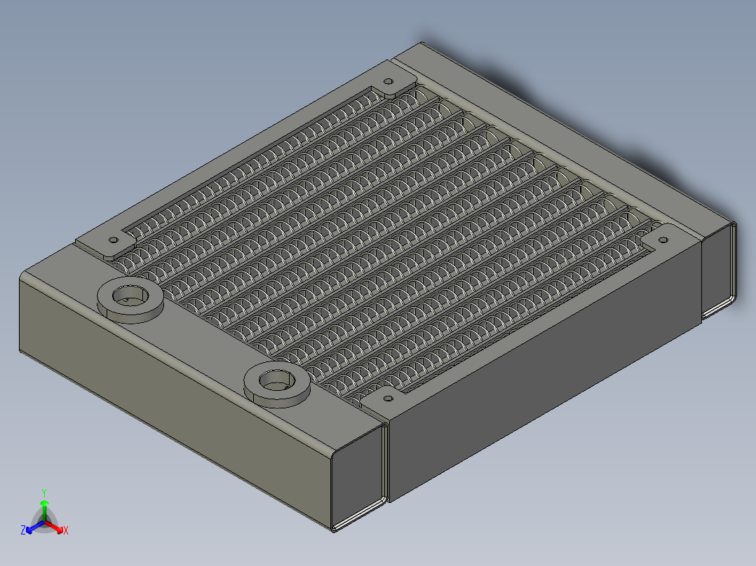 水冷排120x82x27mm侧孔款主视图