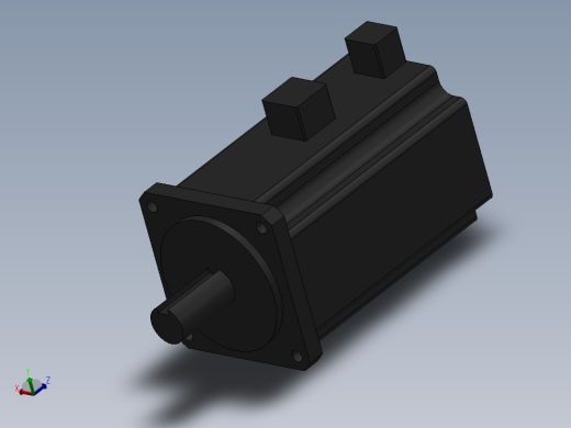 电动滑台模组台达400W电机模型