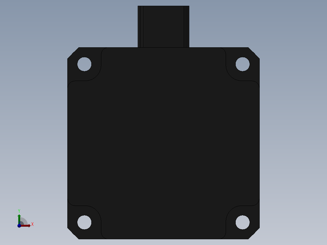 电动滑台模组台达400W电机模型前视图