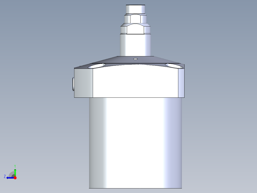 KOSMEKLC0902-GxM-E多系列多零件图纸模型右视图