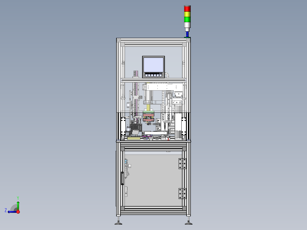 新能源元器件剪切折弯设备（sw15可编辑+工程图+bom）右视图