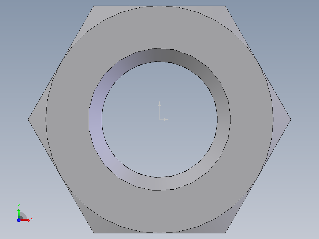 粗牙I型六角螺母  M801前视图