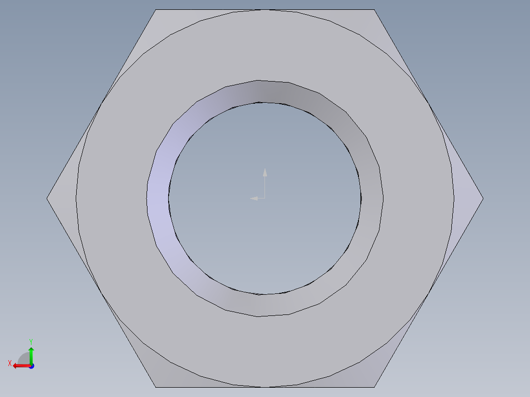 粗牙I型六角螺母  M801后视图