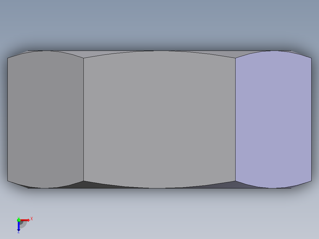 粗牙I型六角螺母  M801俯视图