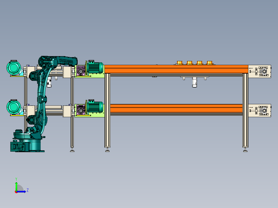 双层倍速链左视图