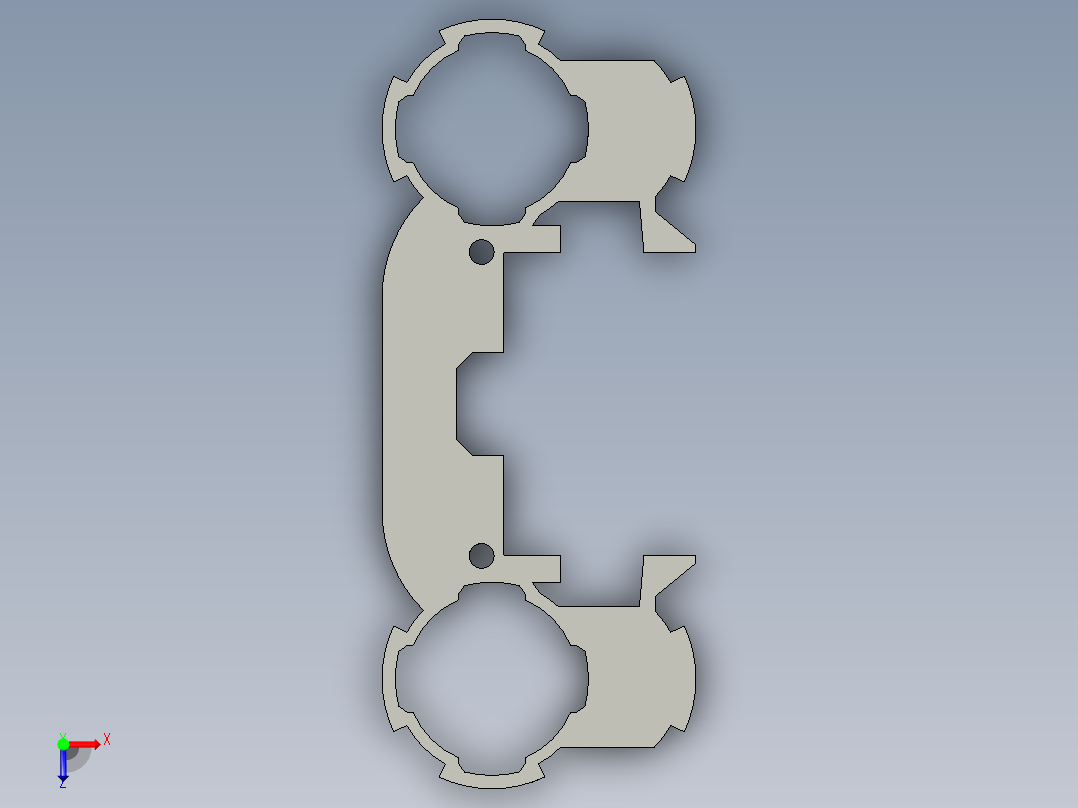 升降导轨俯视图