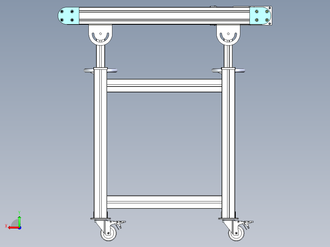 升降皮带机后视图