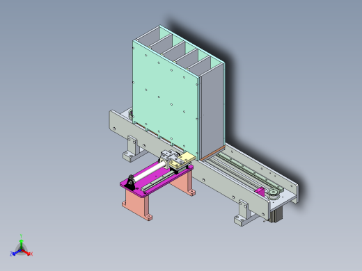 弹夹式输送线料仓设计