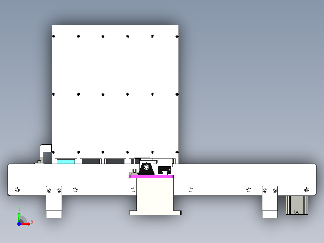弹夹式输送线料仓设计前视图