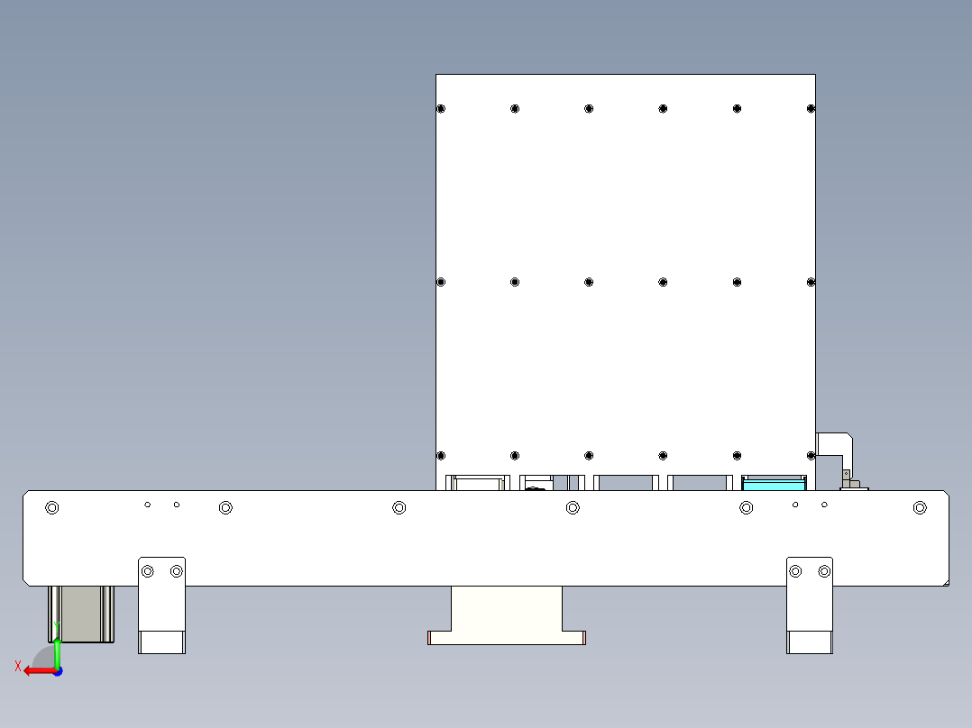 弹夹式输送线料仓设计后视图