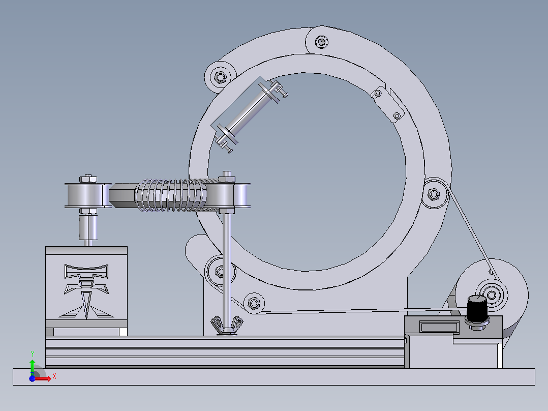 环形线圈绕线机前视图