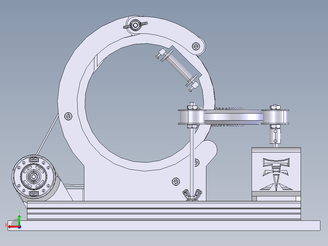 环形线圈绕线机后视图