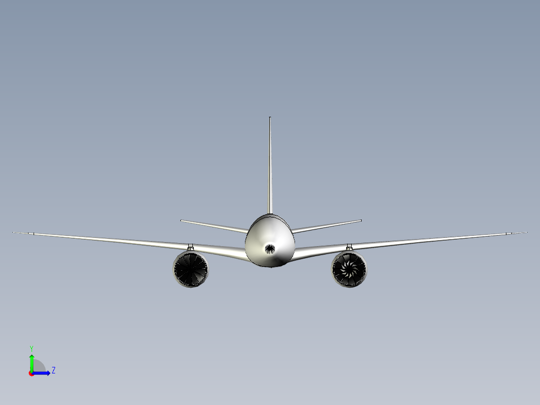 B2004126-波音777-300er模型左视图