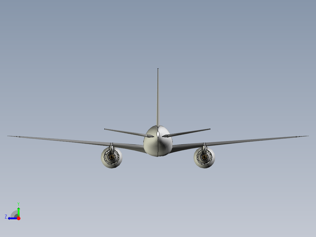 B2004126-波音777-300er模型右视图