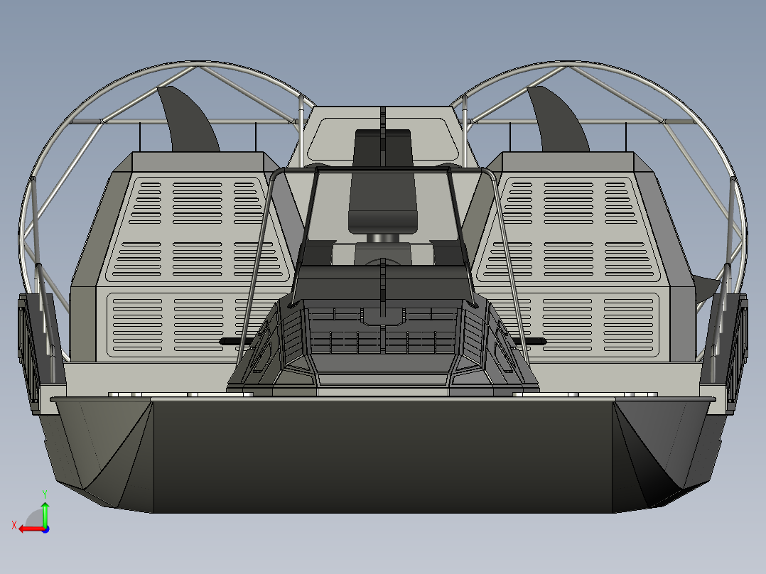 巡逻舰3D模型后视图