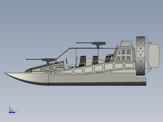 巡逻舰3D模型左视缩略图