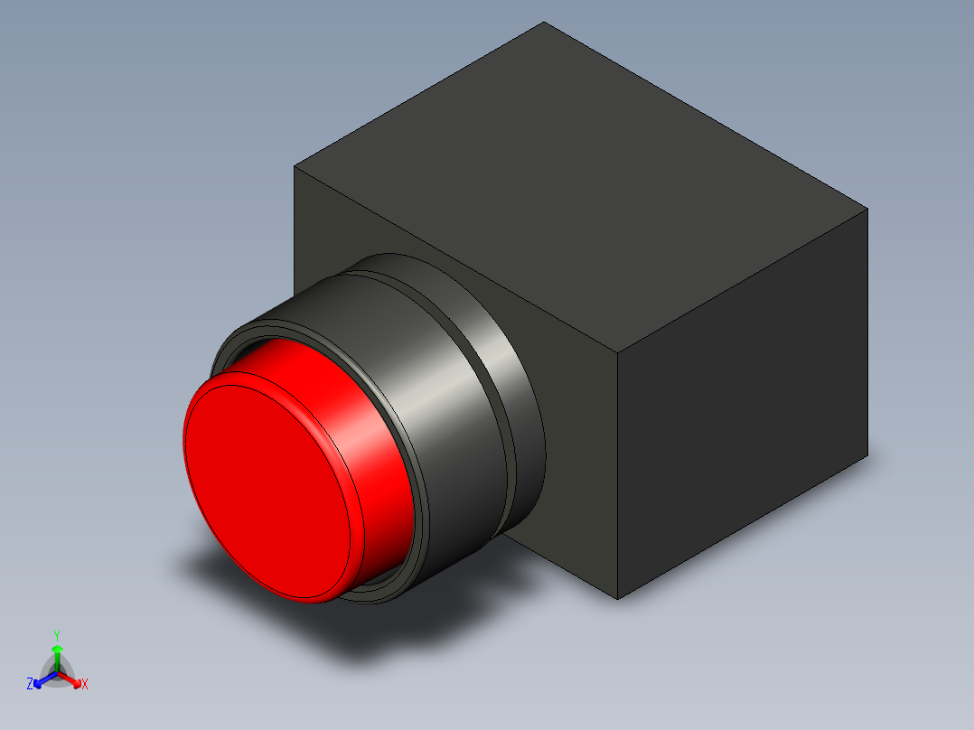 E4按钮开关正等轴测图