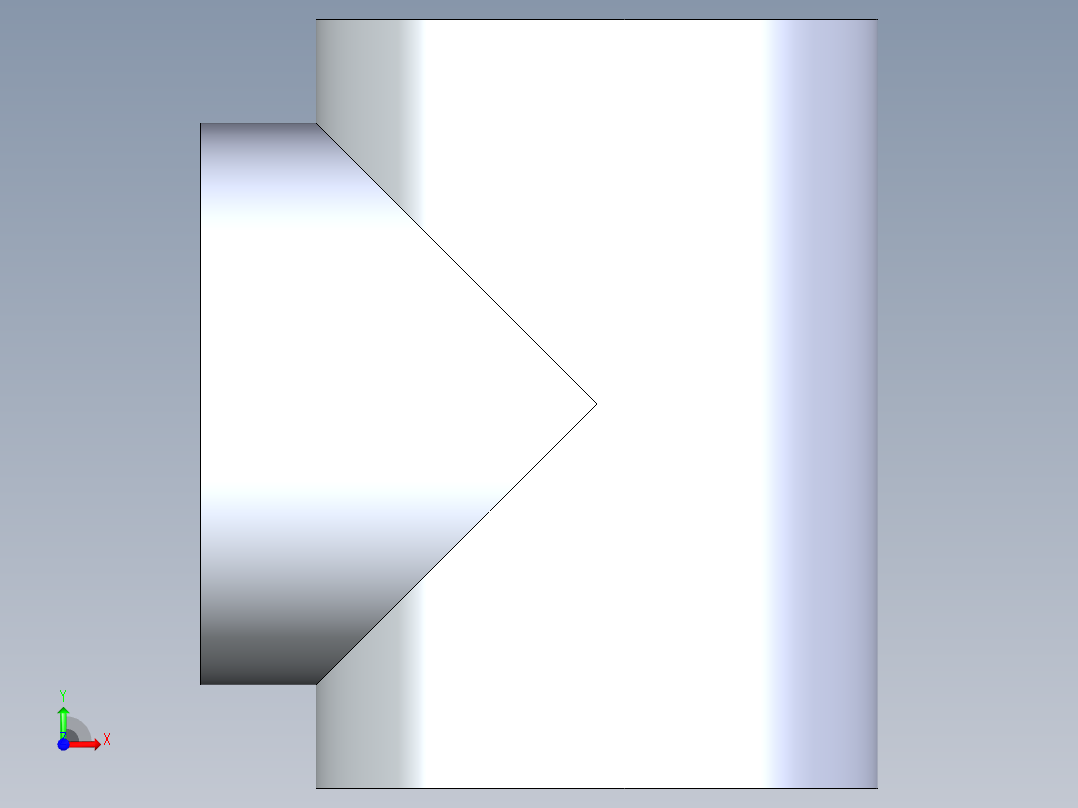 B3004524-三通 DN25前视图