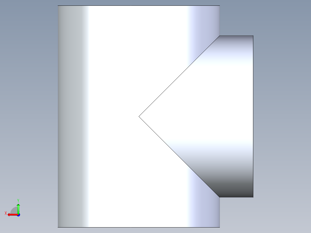 B3004524-三通 DN25后视图