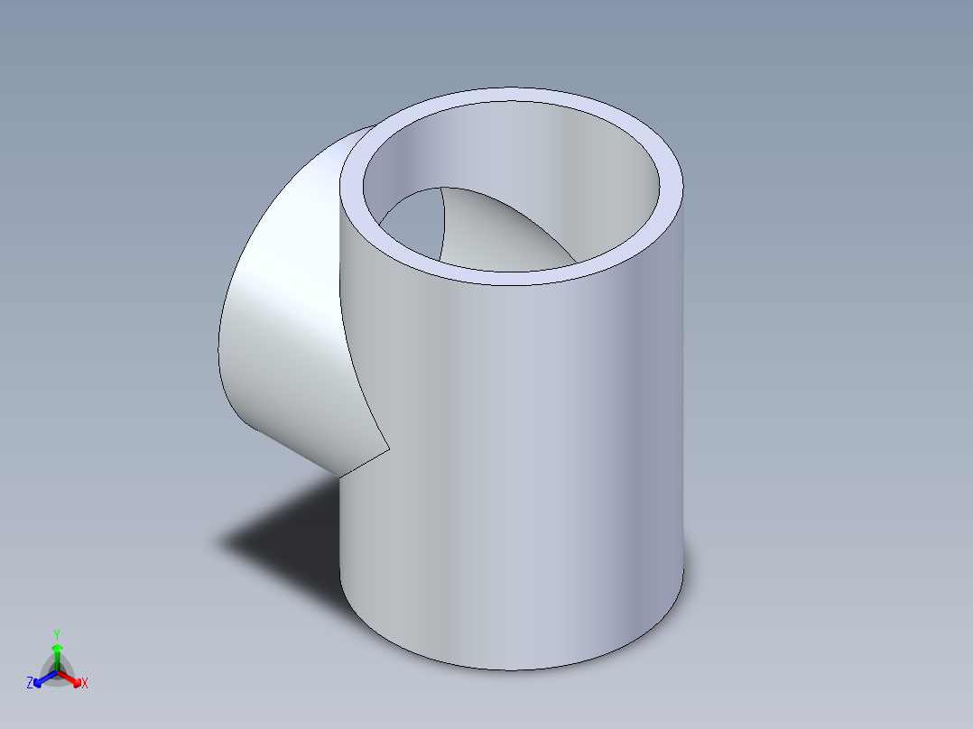 B3004524-三通 DN25正等轴测图