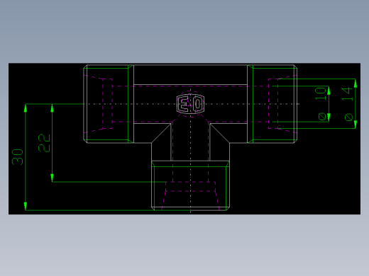 PARKER管接头EO Union tee T14S71X_front