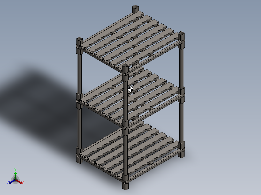 堆叠托盘正等轴测图