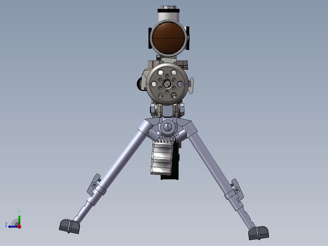 手枪左轮冲锋枪老式狙击步枪设计3D图纸656-3 2 STP SW UG X_T右视图