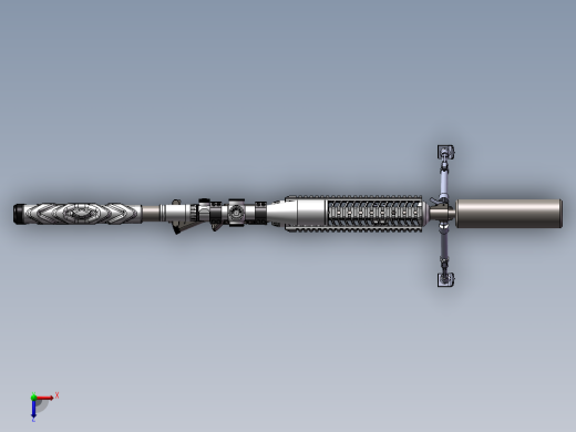 手枪左轮冲锋枪老式狙击步枪设计3D图纸656-3 2 STP SW UG X_T俯视缩略图