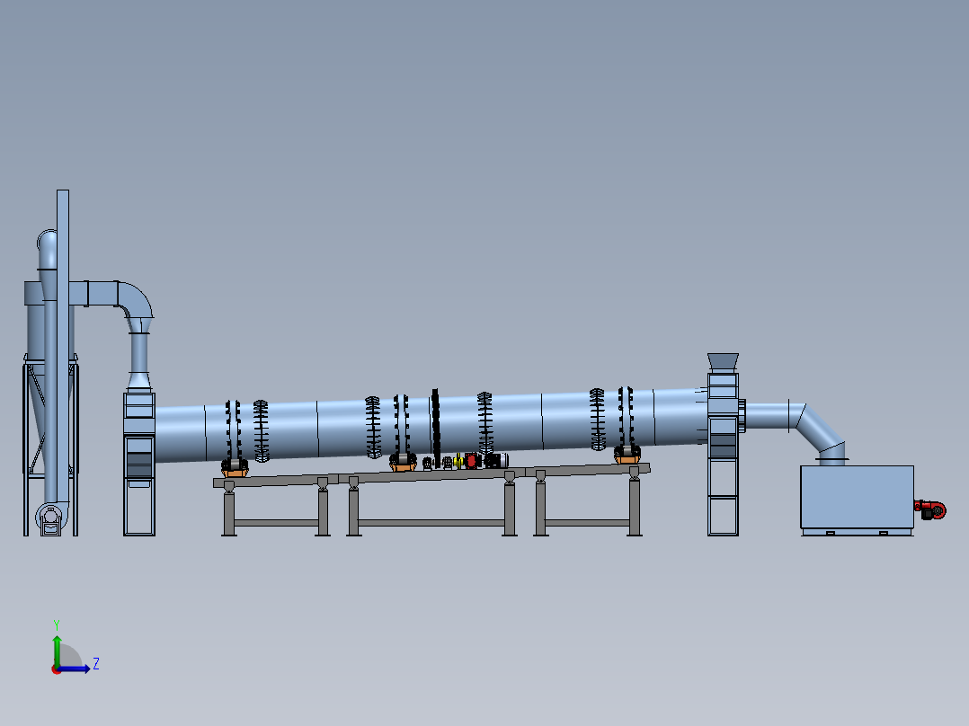 旋转干燥机左视图