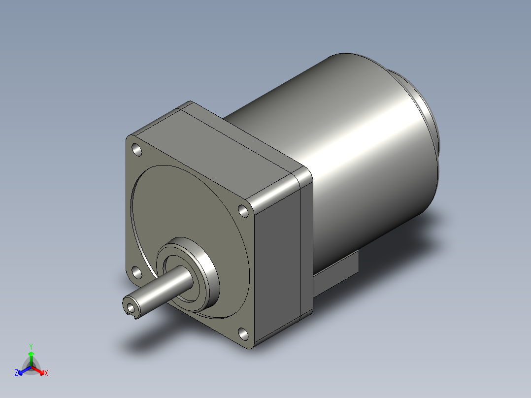 3RK15GN-C-B-SGN-15K卷纸马达正等轴测图