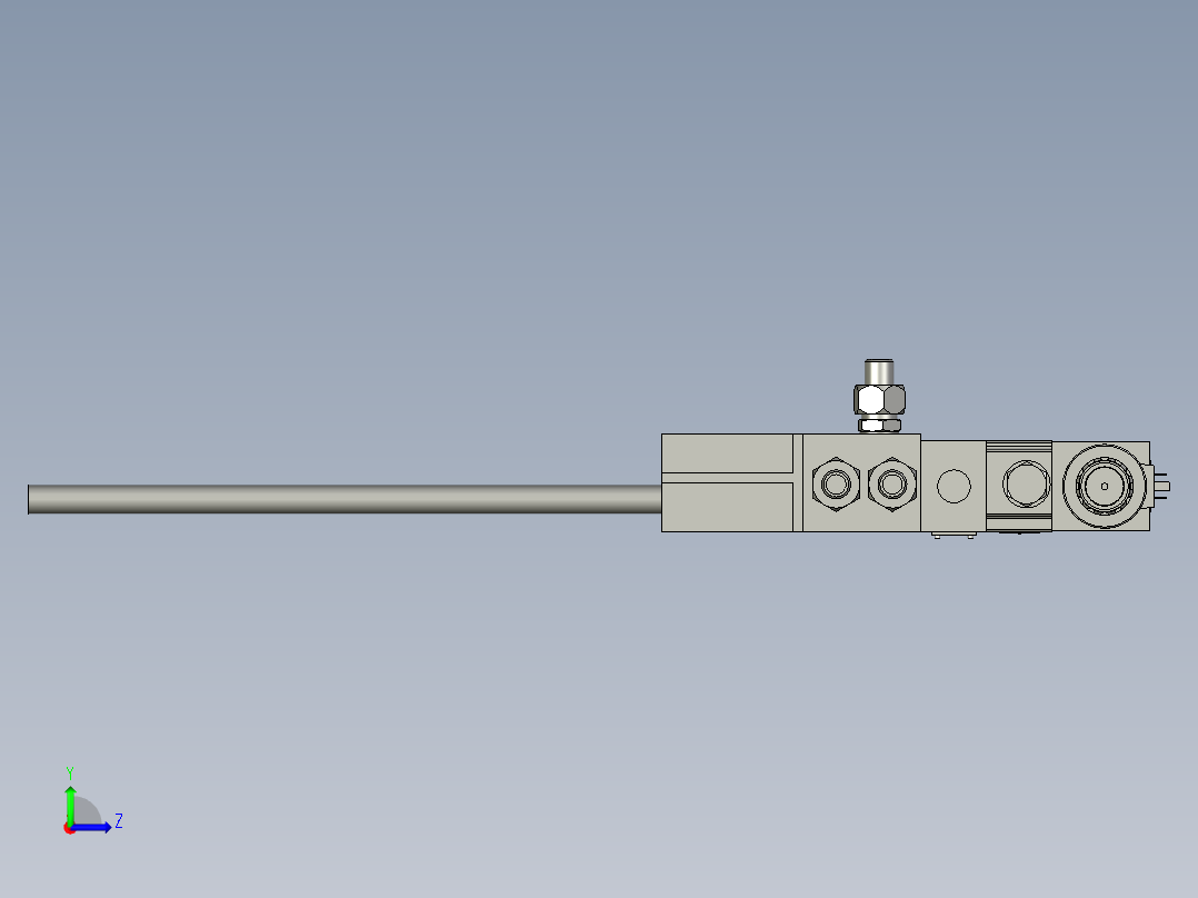 前门油缸油路块装配图1左视图