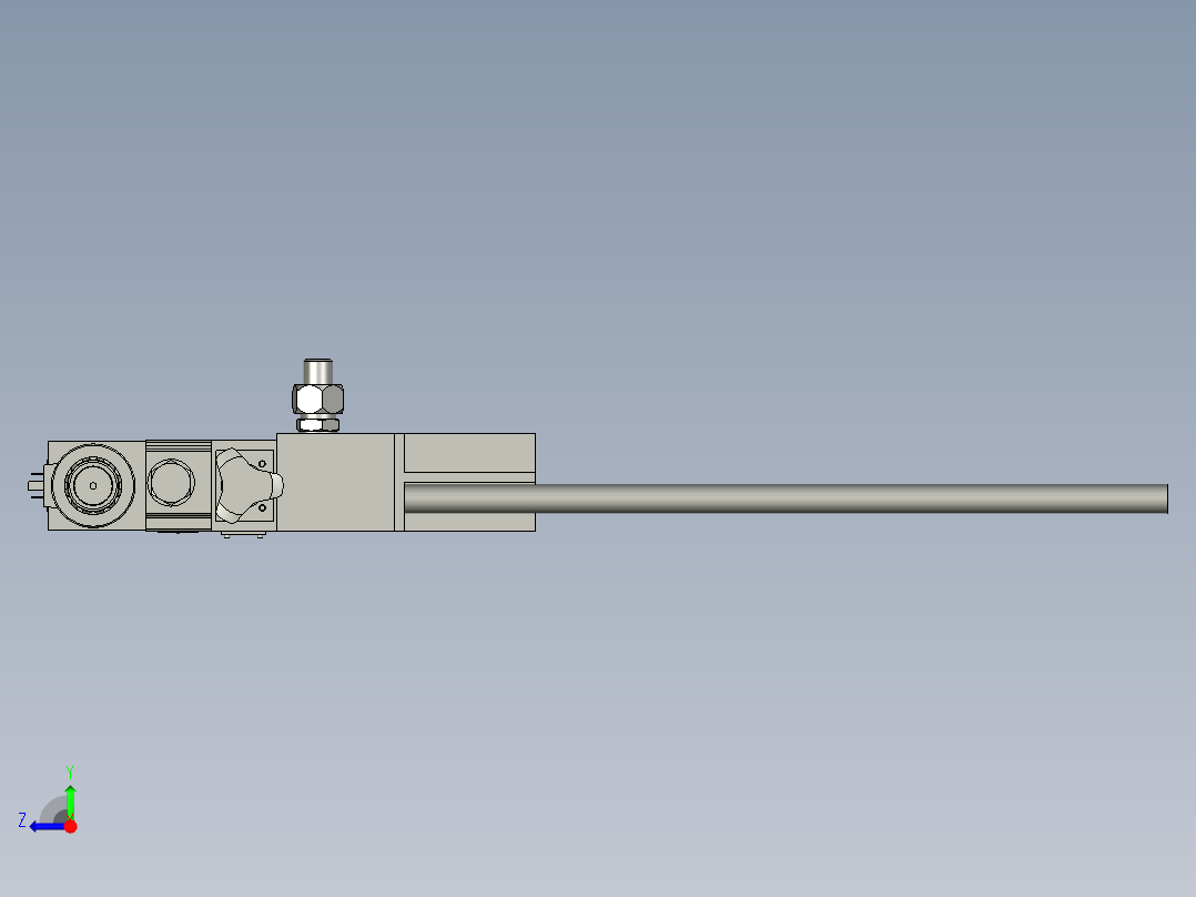 前门油缸油路块装配图1右视图
