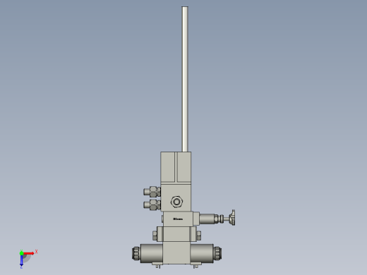 前门油缸油路块装配图1俯视缩略图