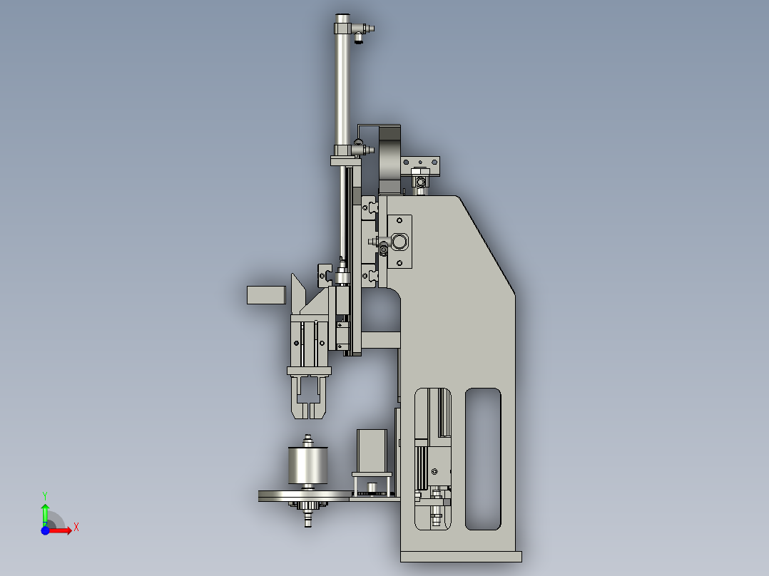 TP法兰-转子组装机构前视图