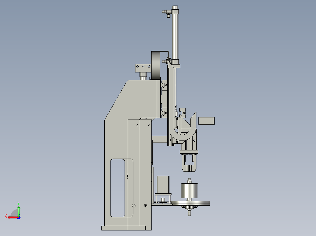 TP法兰-转子组装机构后视图