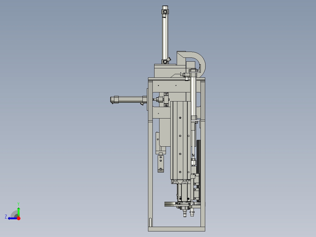 TP法兰-转子组装机构右视图
