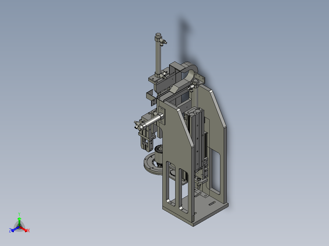 TP法兰-转子组装机构正等轴测图