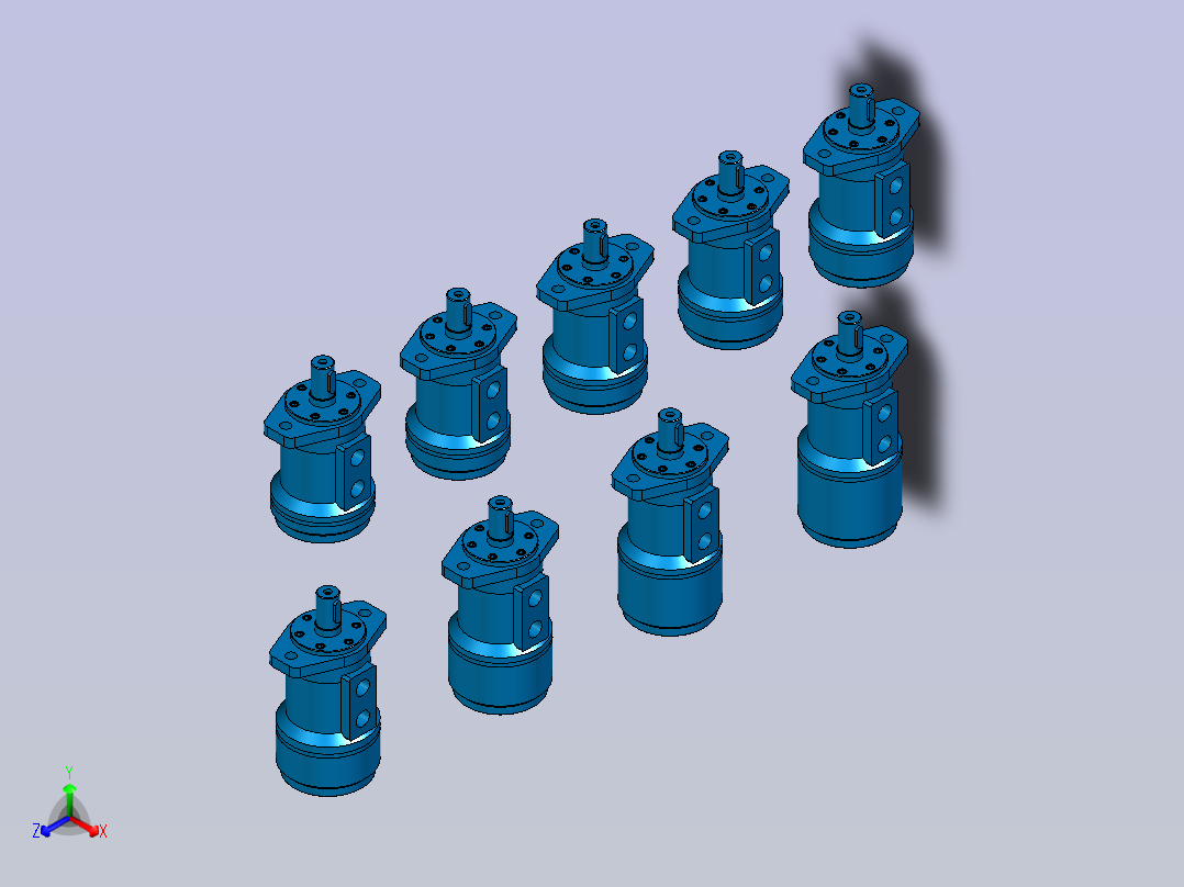 BMRL液压马达 平键型主视图