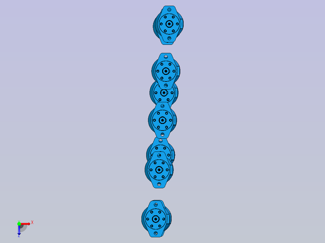 BMRL液压马达 平键型俯视图