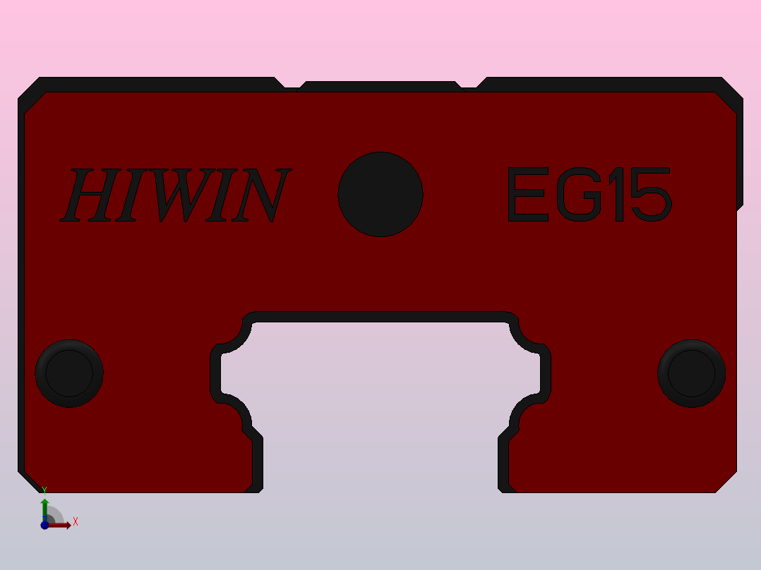 滑块EGH15CA（HIWIN）前视图