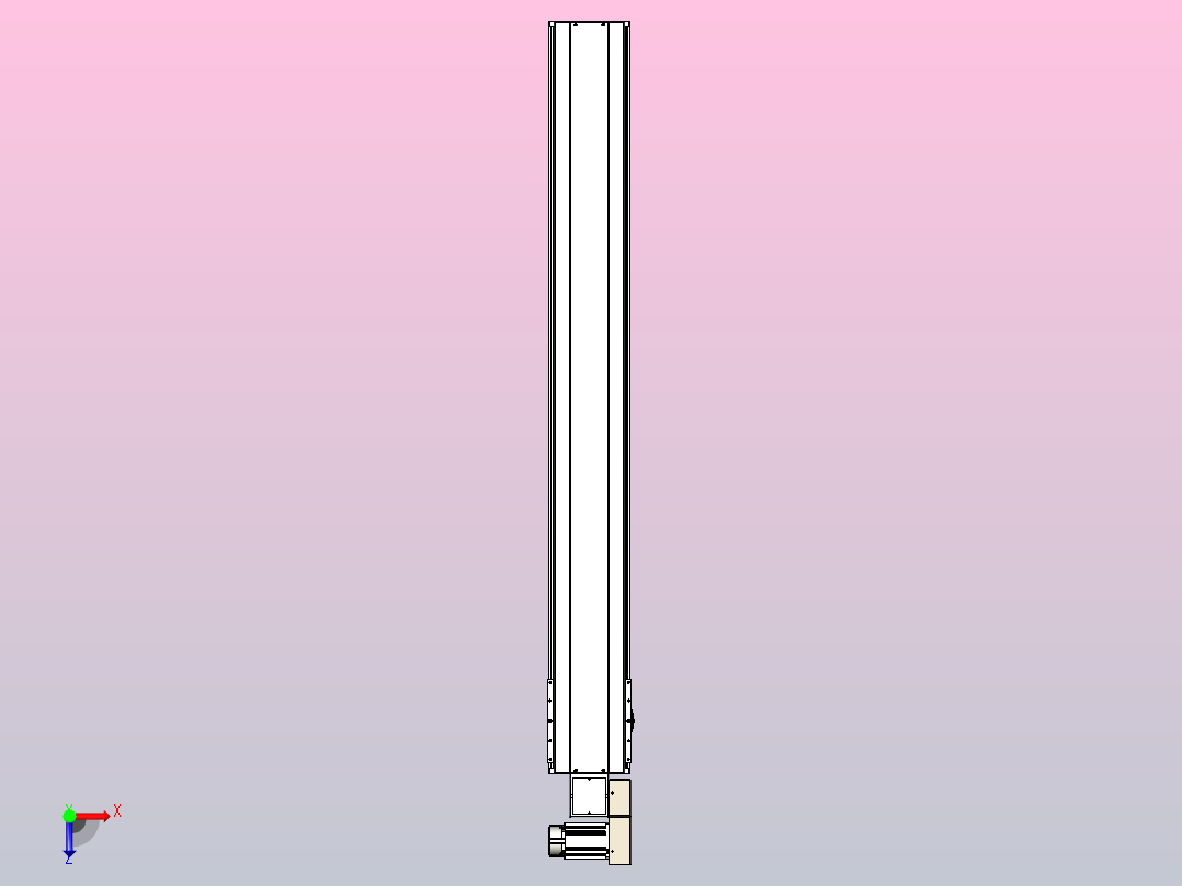 皮带直线轴半封闭可选导轨TPA-HNB-220D-176-L1650-MR-Y-P1K-N3俯视图