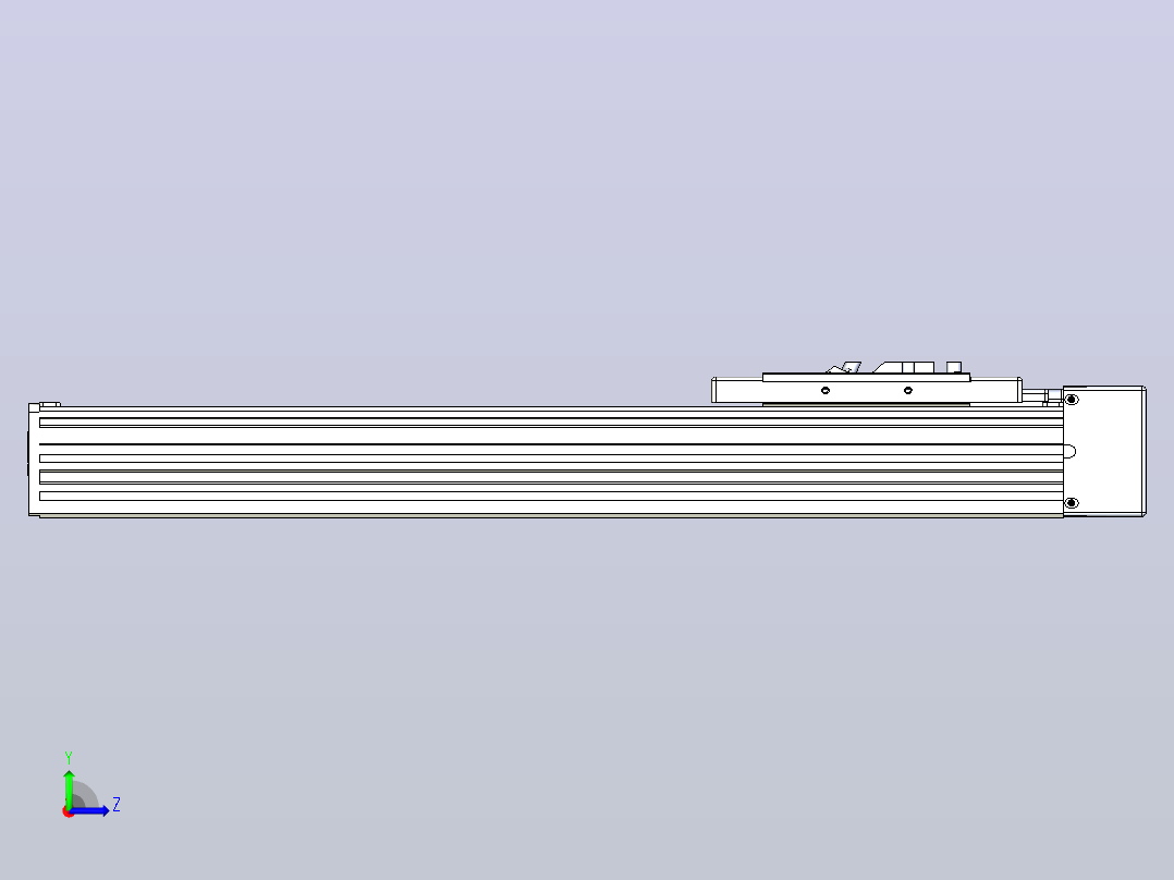 滚珠丝杠直线轴带导轨全封闭TPA-HCR-110D-1610C-L300-MR-C-P40-N3左视图